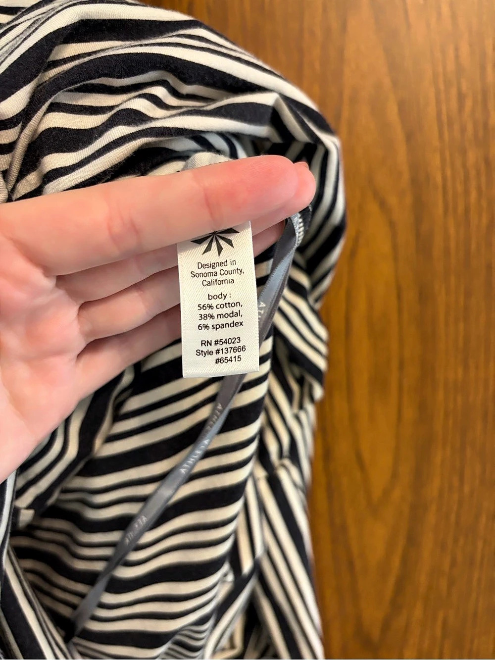 Athleta Striped Ruched Dress - Picture 4 of 9